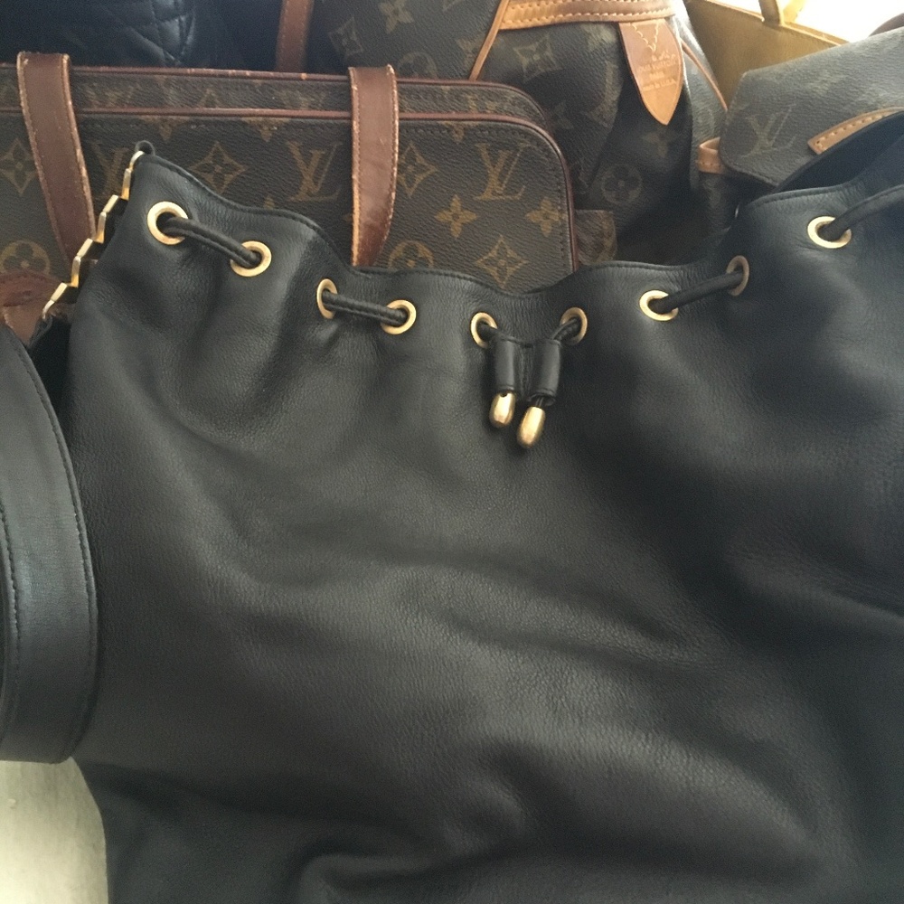 A Paloma Picasso bucket bag.